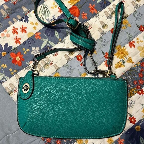 Joy Susan Mini Crossbody Wristlet Clutch Gulf Stream Blue - Picture 1 of 7